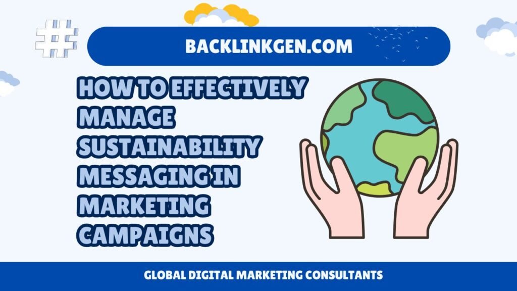 How to Effectively Manage Sustainability Messaging in Marketing Campaigns