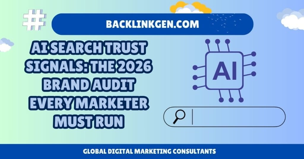 AI Search Trust Signals The 2026 Brand Audit Every Marketer Must Run