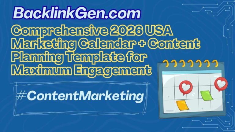 Comprehensive 2026 USA Marketing Calendar + Content Planning Template ...