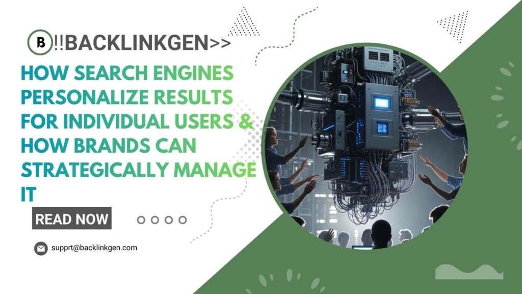 How Search Engines Personalize Results for Individual Users & How Brands Can Strategically Manage It