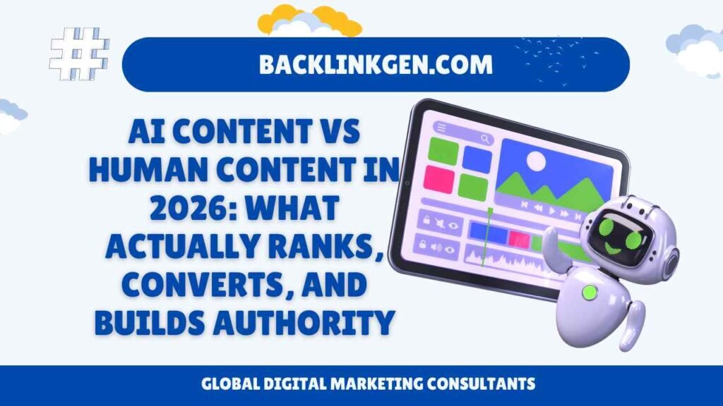 AI Content vs Human Content in 2026 What Actually Ranks, Converts, and Builds Authority
