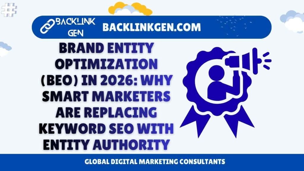 Brand Entity Optimization (BEO) in 2026 Why Smart Marketers Are Replacing Keyword SEO with Entity Authority