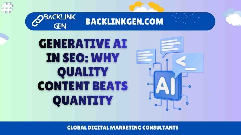 Generative AI in SEO Why Quality Content Beats Quantity