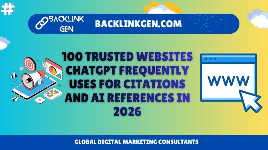 100 Trusted Websites ChatGPT Frequently Uses for Citations and AI References in 2026