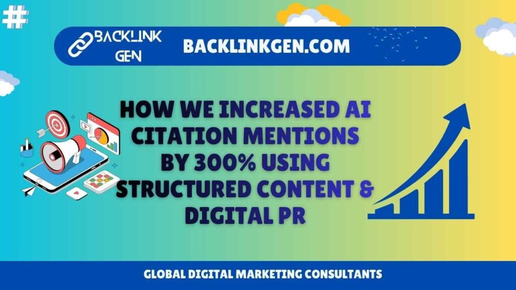 How We Increased AI Citation Mentions by 300% Using Structured Content & Digital PR