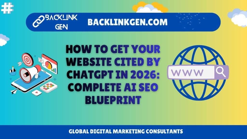 How to Get Your Website Cited by ChatGPT in 2026 Complete AI SEO BlueprintHow to Get Your Website Cited by ChatGPT in 2026 Complete AI SEO Blueprint