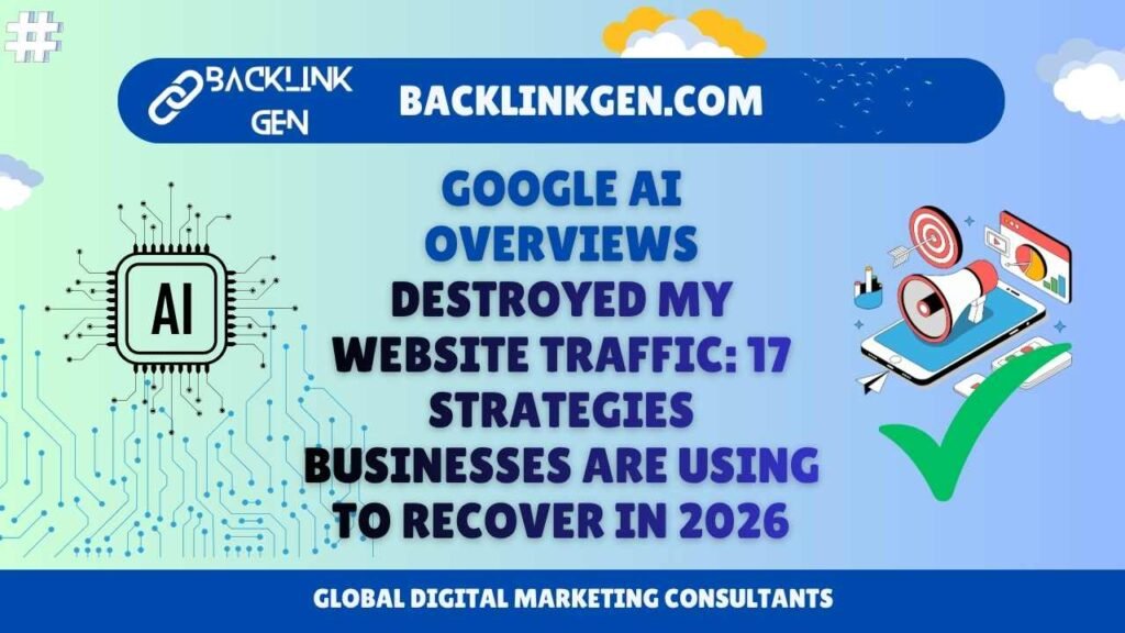 Google AI Overviews Destroyed My Website Traffic: 17 Strategies Businesses Are Using to Recover in 2026