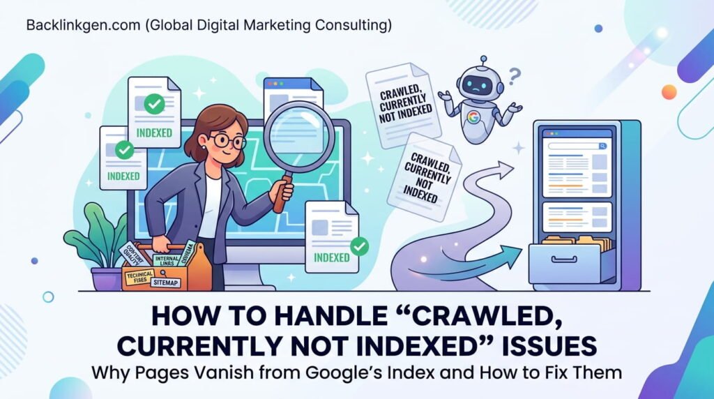 How to Handle “Crawled, Currently Not Indexed” Issues Why Pages Vanish from Google’s Index and How to Fix Them