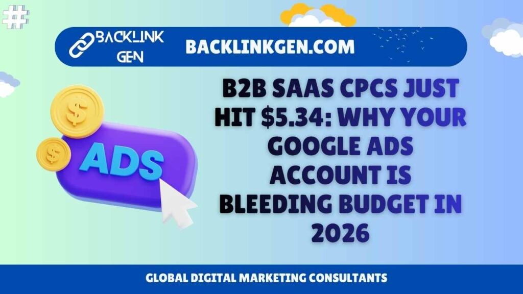 B2B SaaS CPCs Just Hit $5.34 Why Your Google Ads Account Is Bleeding Budget in 2026