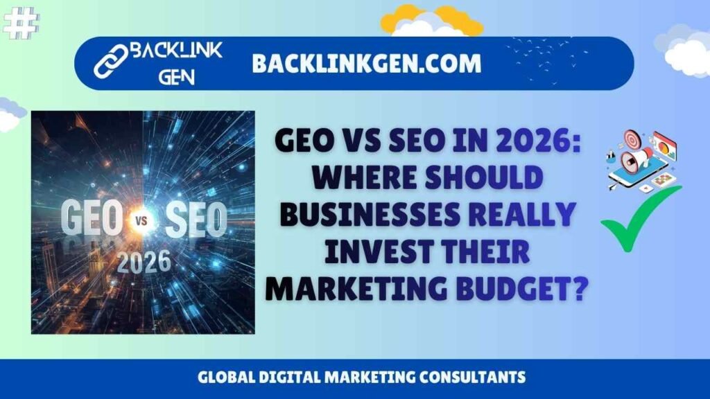 GEO vs SEO in 2026 Where Should Businesses Really Invest Their Marketing Budget