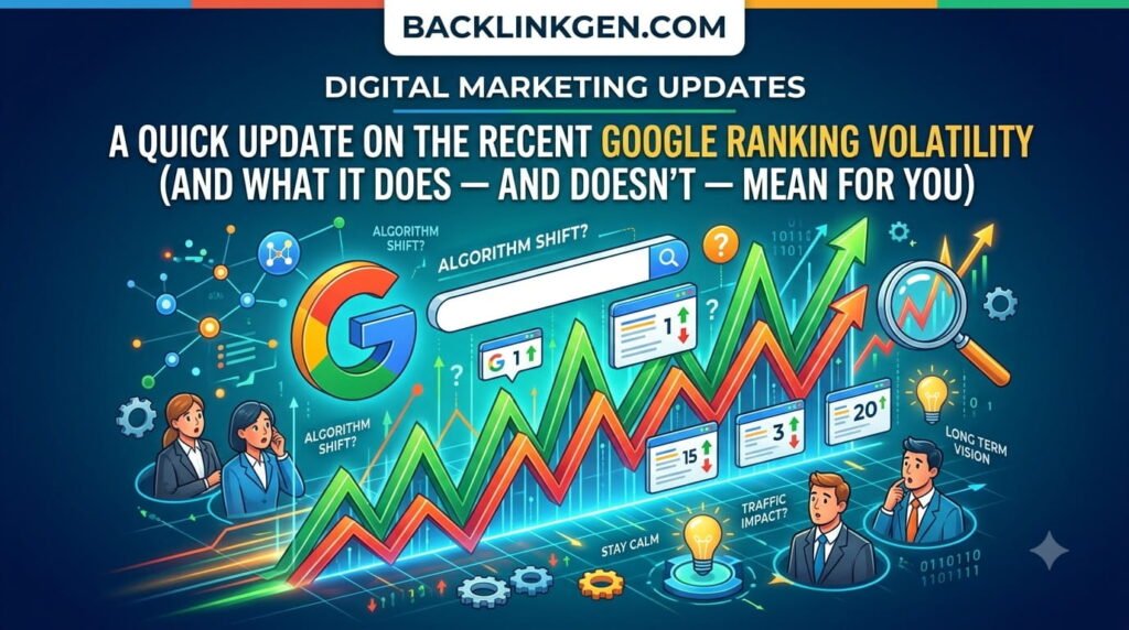 A Quick Update on the Recent Google Ranking Volatility