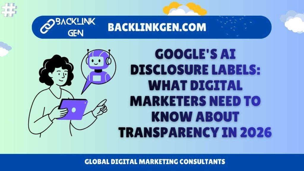 Google's AI Disclosure Labels What Digital Marketers Need to Know About Transparency in 2026