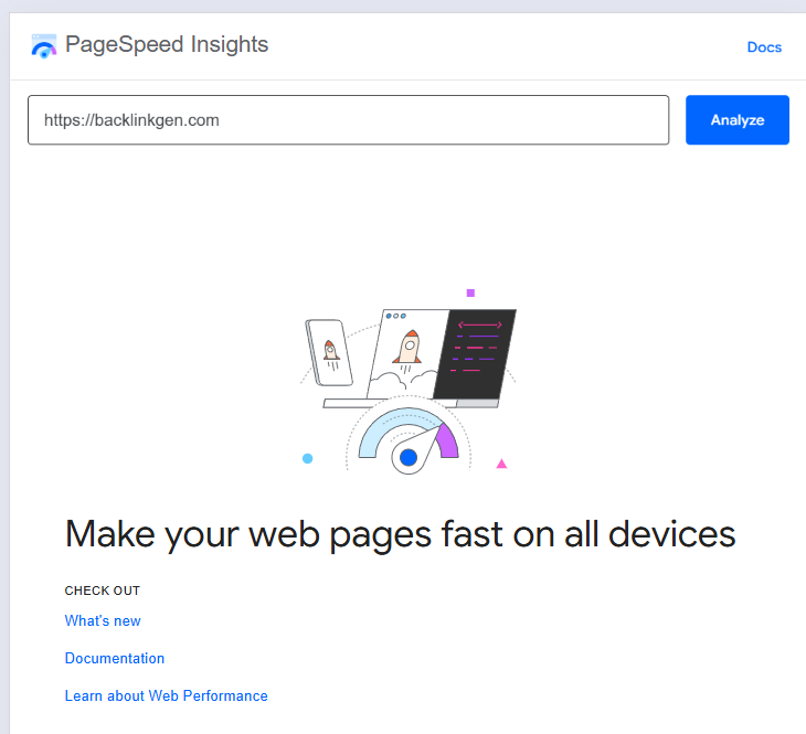Google Pagespeed Insights - Visit